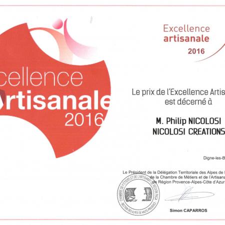 Excellence artisanale 2016